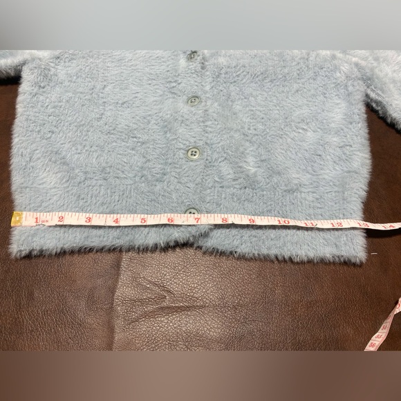 NWOT Aritzia Sunday Best Carmen Cardigan Knit Yarn Super Soft BLUE Size Small - Picture 17 of 17